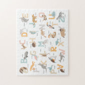 Grote letters dierlijk alfabet kinder legpuzzel (Verticaal)