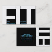 Grote letters FIT fitnesstrainer moderne cover Visitekaartje (Voorkant / Achterkant)