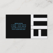 Grote letters FIT fitnesstrainer moderne cover Visitekaartje (Achterkant)