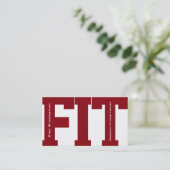 Grote letters FIT fitnesstrainer moderne cover Visitekaartje (Staand voorkant)