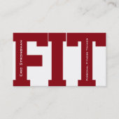 Grote letters FIT fitnesstrainer moderne cover Visitekaartje (Voorkant)