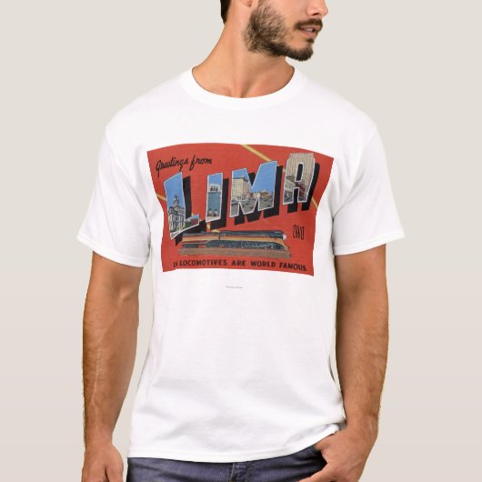 Grote letters - Lima-locomotieven zijn de wereld T-shirt (Voorkant)