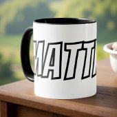 Grote Letters Modern Koel Eenvoudig Naam Mok