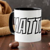 Grote Letters Modern Koel Eenvoudig Naam Mok