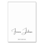 Grote letters script maaltijd keuze naam plaatskaa kaart (Voorkant)