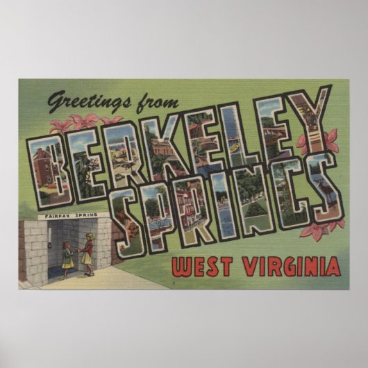 Grote letterscènes - Berkeley Springs, WV Poster (Voorkant)