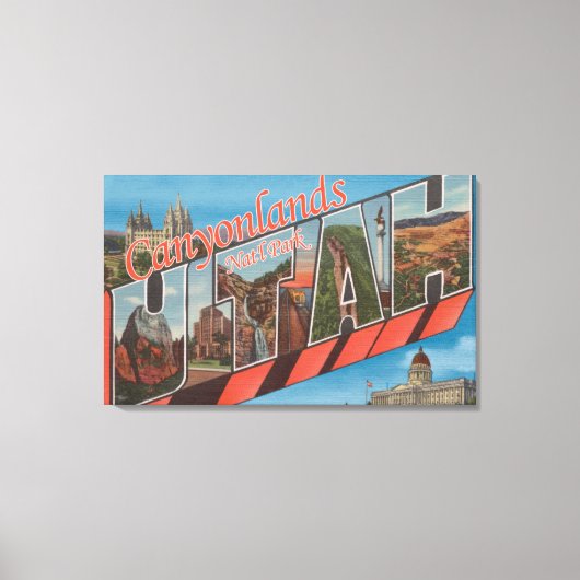Grote letterscènes - Canyonlands Nat'l Park, UT Canvas Afdruk (Voorkant)
