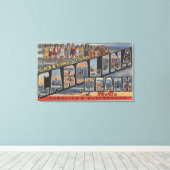 Grote letterscènes - Carolina Beach, NC Canvas Afdruk (Insitu (Houten vloer))