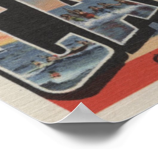 Grote letterscènes - Carolina Beach, NC Poster (Hoek)