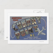 Grote letterscènes - Cherry Point, NC Briefkaart (Voorkant / Achterkant)
