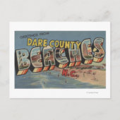Grote letterscènes - Dare County Beaches, NC Briefkaart (Voorkant)