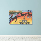 Grote letterscènes - Fayetteville, NC Canvas Afdruk (Insitu (Houten vloer))