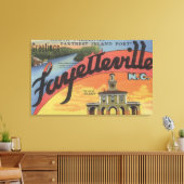 Grote letterscènes - Fayetteville, NC Canvas Afdruk (Insitu (Woonkamer))