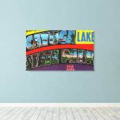 Grote letterscènes, groeten van 3 canvas afdruk (Insitu (Houten vloer))