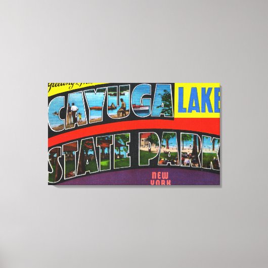 Grote letterscènes, groeten van 3 canvas afdruk (Voorkant)