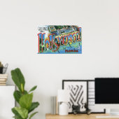 Grote letterscènes, groeten van 4 poster (Thuiskantoor)
