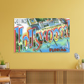 Grote letterscènes, groeten van 5 canvas afdruk (Insitu (Woonkamer))