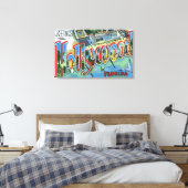 Grote letterscènes, groeten van 5 canvas afdruk (Insitu (Slaapkamer))