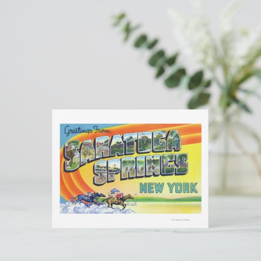 Grote letterscènes - groeten van briefkaart (Staand voorkant)