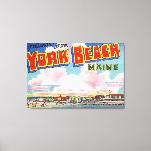 Grote letterscènes, groeten van canvas afdruk (Voorkant)