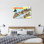 Grote letterscènes, groeten van canvas afdruk (Insitu (Slaapkamer))