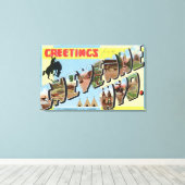 Grote letterscènes, groeten van canvas afdruk (Insitu (Houten vloer))