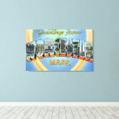 Grote letterscènes - groeten van canvas afdruk (Insitu (Houten vloer))