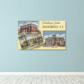 Grote letterscènes - Hendersonville, NC 2 Canvas Afdruk (Insitu (Houten vloer))