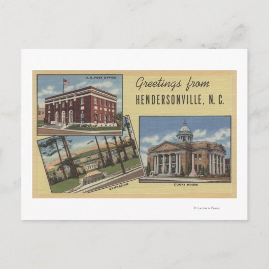 Grote letterscènes - Hendersonville, NC Briefkaart (Voorkant)