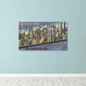 Grote letterscènes - Hendersonville, NC Canvas Afdruk (Insitu (Houten vloer))