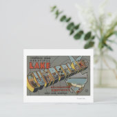 Grote letterscènes - meer van Cumberland, KY Briefkaart (Staand voorkant)