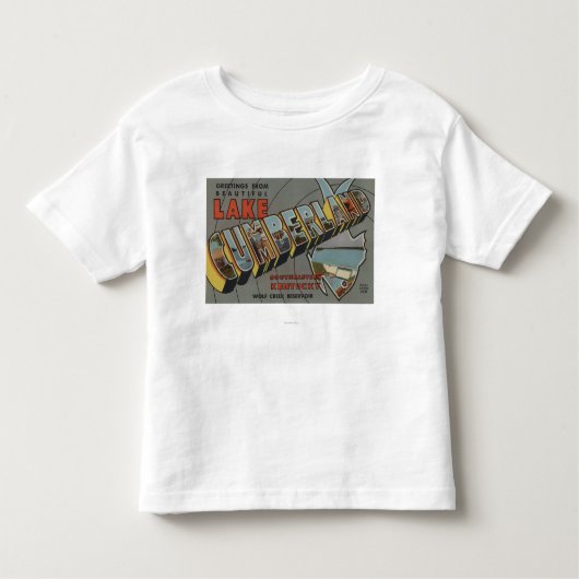 Grote letterscènes - meer van Cumberland, KY Kinder Shirts (Voorkant)