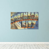 Grote letterscènes - Morehead City, NC Canvas Afdruk (Insitu (Houten vloer))