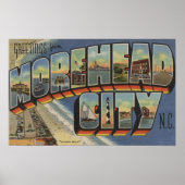Grote letterscènes - Morehead City, NC Poster (Voorkant)