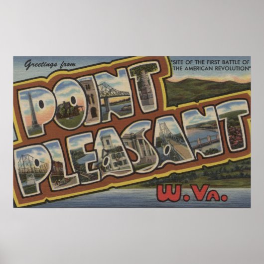 Grote letterscènes - Point Pleasant, WV Poster (Voorkant)