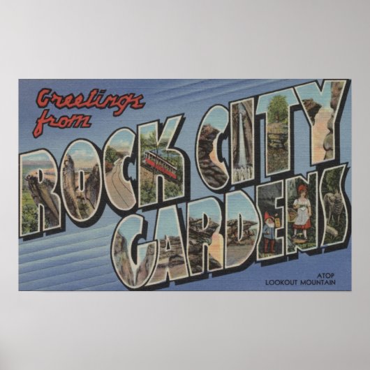Grote letterscènes - Rock City Gardens, TN Poster (Voorkant)