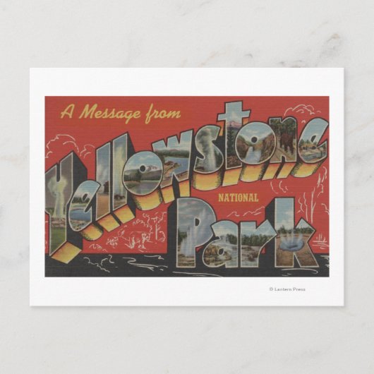 Grote letterscènes - Yellowstone Nat'l Park, WY Briefkaart (Voorkant)