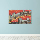 Grote letterscènes - Yellowstone Nat'l Park, WY Canvas Afdruk (Insitu (Houten vloer))