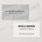 Grote lettertype / dynamisch visitekaartje (Voorkant / Achterkant)