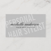 Grote lettertype / dynamisch visitekaartje (Voorkant)