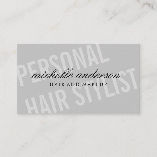 Grote lettertype / dynamisch visitekaartje (Voorkant)