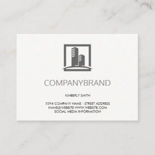 Grote lettertype (grijs)   Professioneel bedrijf Visitekaartje