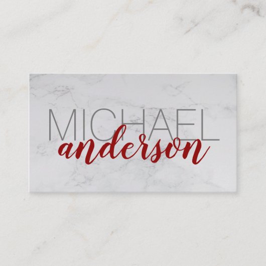 Grote lettertype | Red Script Professional | Marme Visitekaartje (Voorkant)