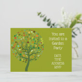 Grote leuke boom Tuinfeestfunctie Kaart (Staand voorkant)