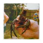 grote levende langoesten tegeltje (Voorkant)