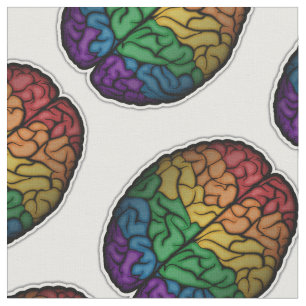 Grote LGBTQ Pride Rainbow Brain Vector Stof