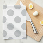 Grote lichte grijze pols theedoek (Quarter Fold)