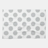 Grote lichte grijze pols theedoek (Horizontaal)