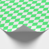 Grote lichte groene en witte Harlequin Cadeaupapier (Hoek)