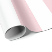 Grote lichte roze en witte strepen cadeaupapier (Rol Hoek)
